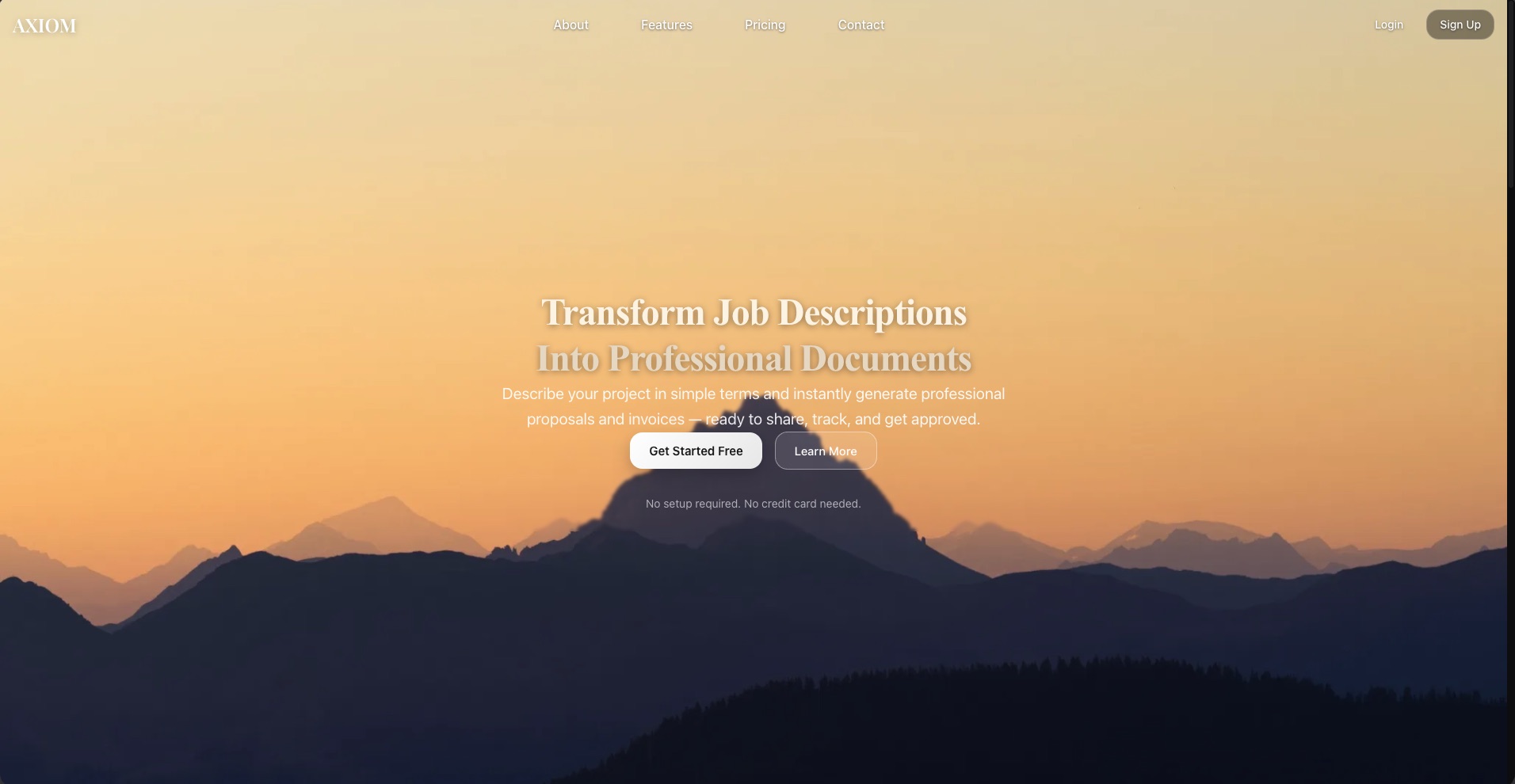 Axiom product preview