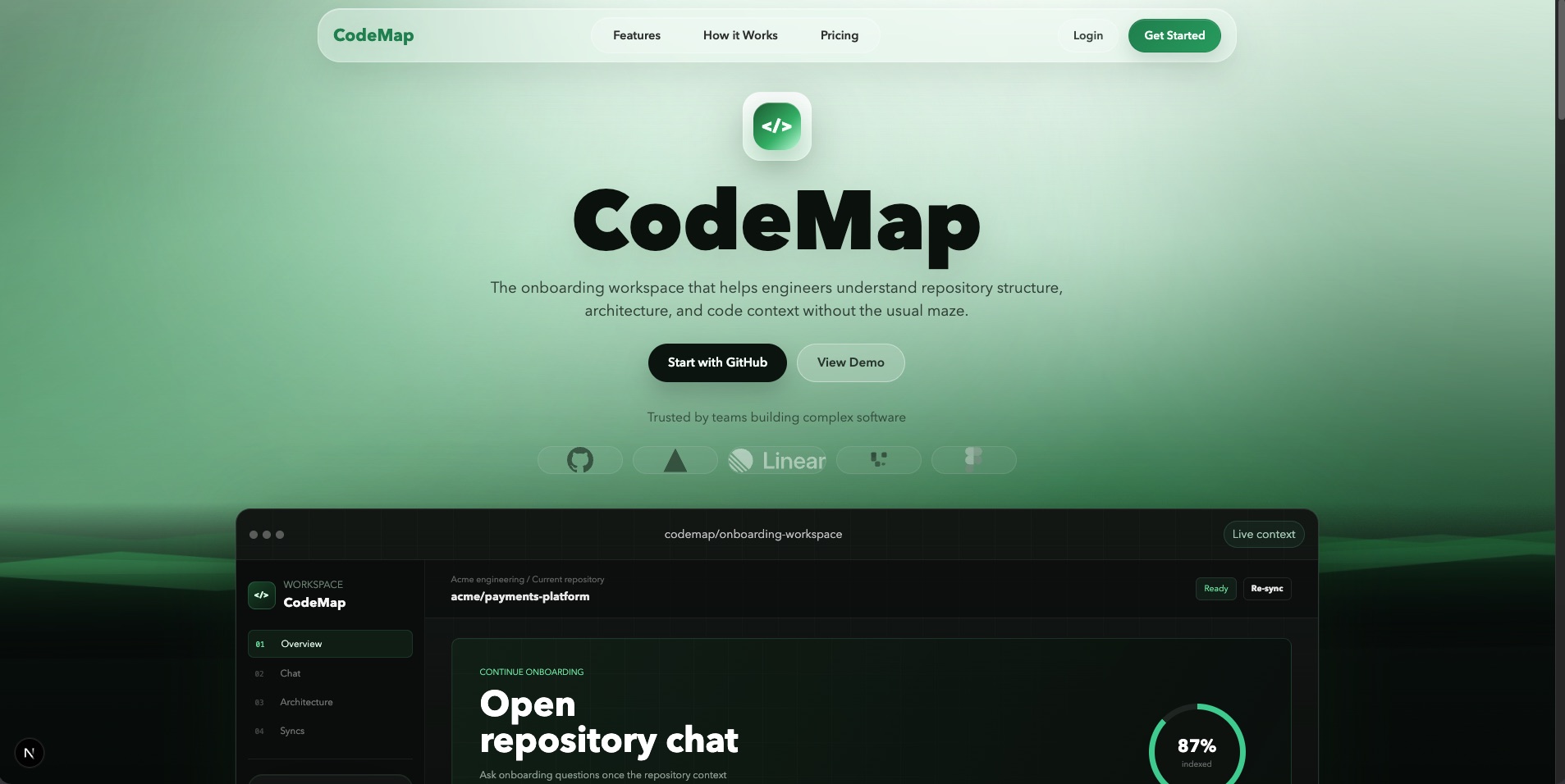 CodeMap product landing page